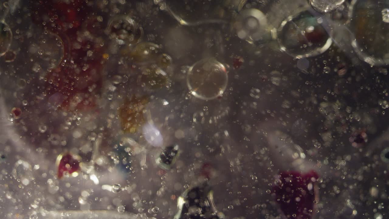 abstracto líquido claro burbujas de colores estallido fondo de textura