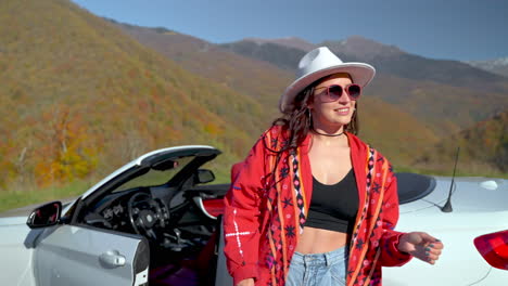 woman enjoying a scenic drive