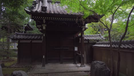 the doors of buddhist temples in japan have a very beautiful and complex handicraft.