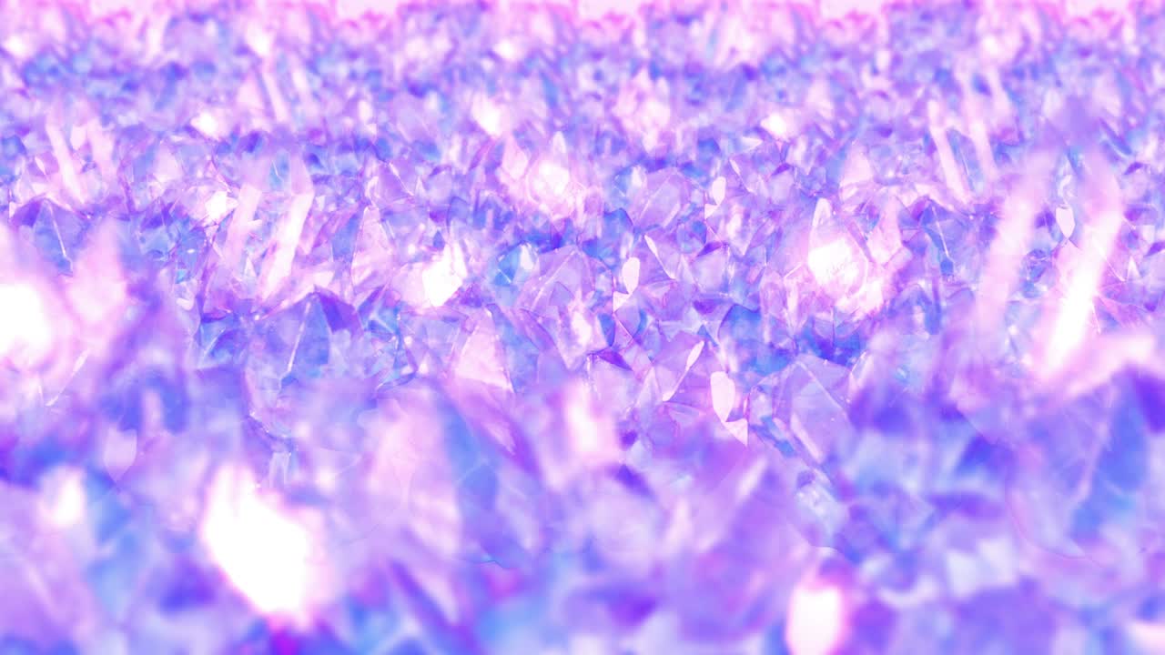 빙산의 근접 시각: 추상적인 겨울 얼음 배경, 얼음 조각, 차가운 눈, 파란색과 보라색, 분쇄된 얼음의 3d 애니메이션, 루프 애니메이션