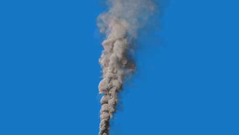 contaminación gris contaminación pesada vapor o pilar de vapor en el fondo del cielo, aislado - vídeo en bucle