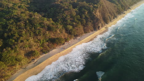 secluded beach and mountains in san pancho mexico