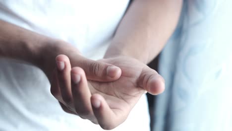 close-up of a person's hands