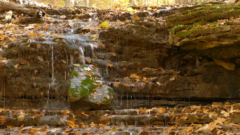 romantic natural cliff rapids trickling over call pan