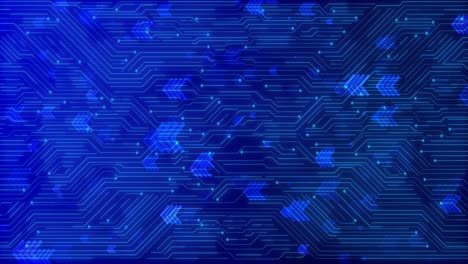 artificial intelligence blue circuit electric line style digital futuristic machine learning ai
