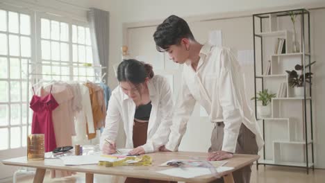 fashion designers working on new collection
