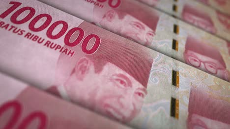 indonesian rupiah money banknote surface loop animation