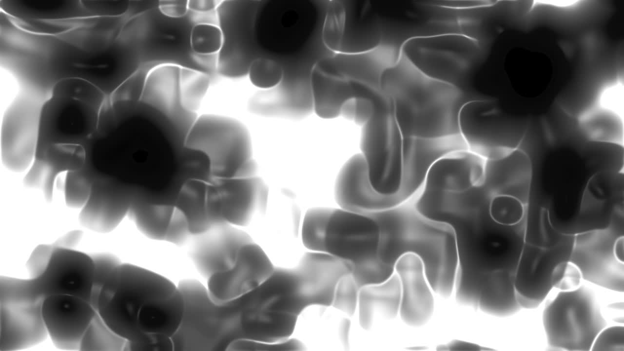 Mouvement fluide abstrait monochrome avec formes organiques