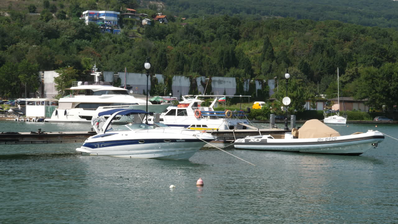 Luxury boats in the marina