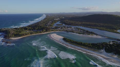 cudgera creek and hastings point foreshore in hastings point, new south wales, australia