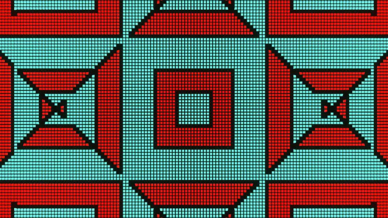 vj animación de bucle del mosaico de píxeles ver02