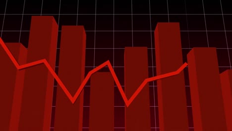 animación del procesamiento de datos estadísticos a través de la red de cuadrícula contra un fondo negro