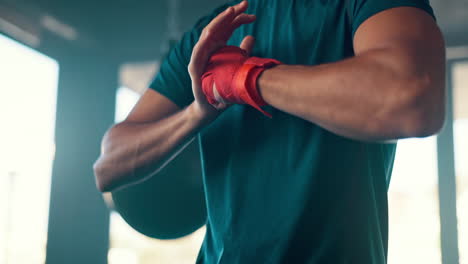 Focus-music,-boxing-start-and-man-ready-for-gym