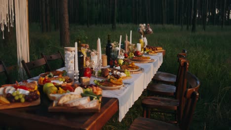 rustic forest dinner