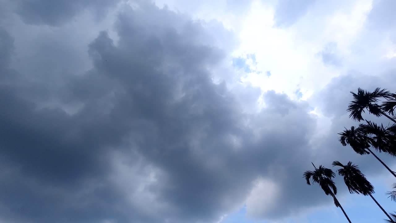 Clouds are running in the middle of nature