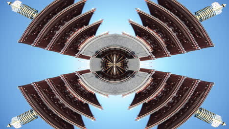 timelapse of tokyo city scene and skyline made into abstract fisheye tiny planet