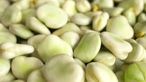 rotating broad beans green fresh turning round