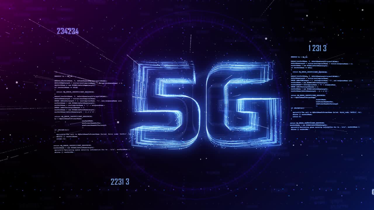 5G digital High speed internet network communication technology loop Background.