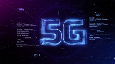 5g digital high speed internet network communication technology loop background.