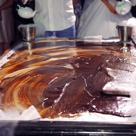 chocolate tempering demonstration