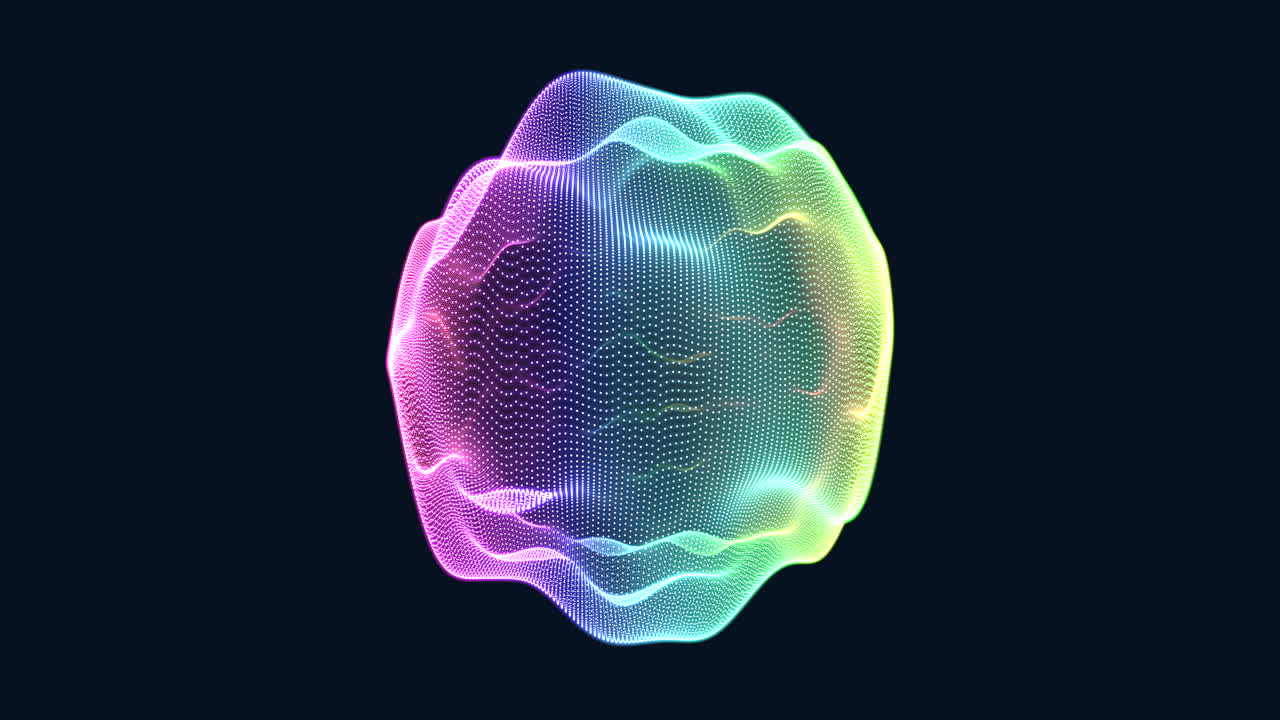 어두운 은하계에 네온 점이 있는 미래형 무지개 액체 공