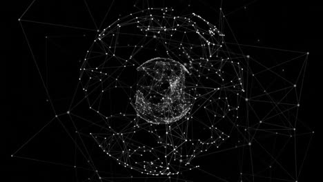 animación de la red de conexiones en todo el mundo