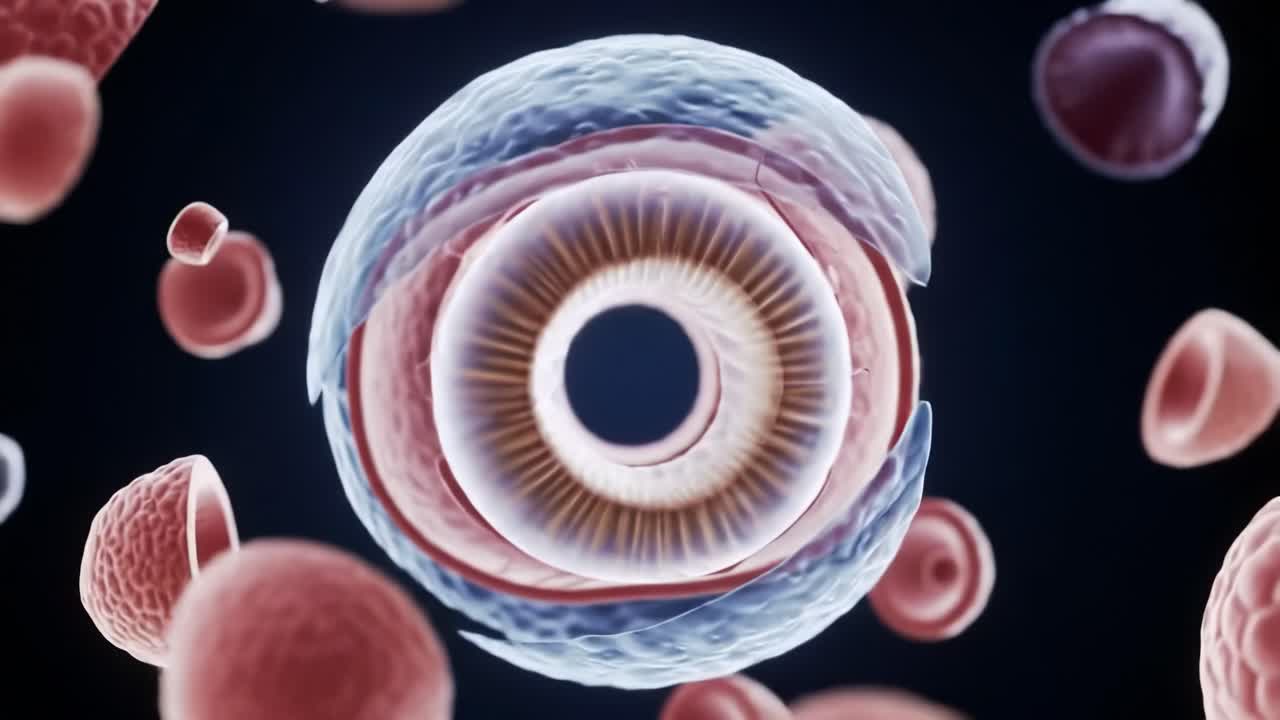 Detailed Visualization of Cellular Structures and Interactions: Exploring the Intricacies of Microcellular Dynamics under Magnification and Their Biological Implications