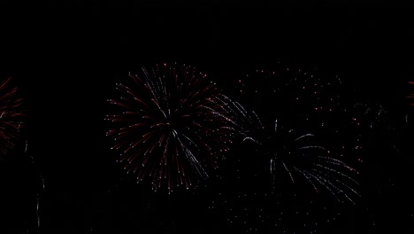 Coloridos-Fuegos-Artificiales-Explotando-En-El-Cielo-Nocturno.-Celebraciones-Y-Eventos-En-Vivos-Colores.