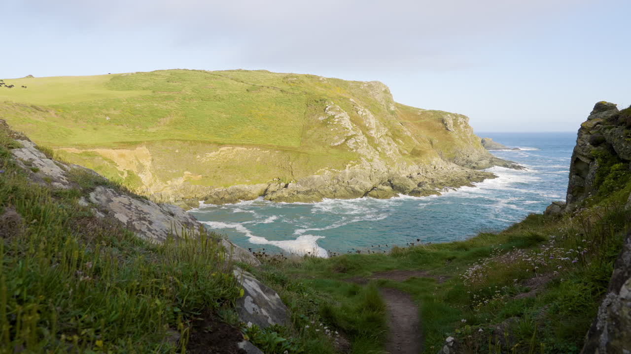 Coastal Path Through Rocky Cliffs