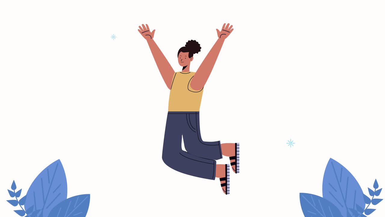 elegante mujer de negocios feliz celebrando carácter