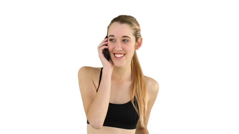 Fit-model-answering-the-phone