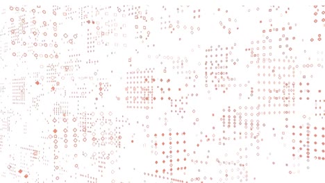 animation of data processing with dots on white background