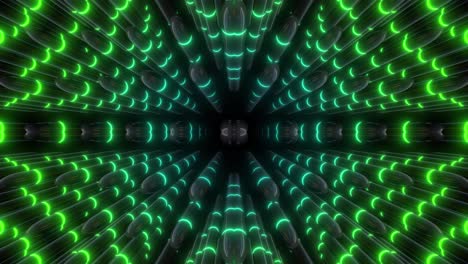 túnel verde brillante y abstracto