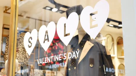 valentine's day sale at a fashion store