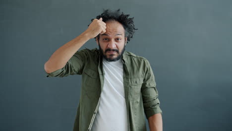 man gesturing