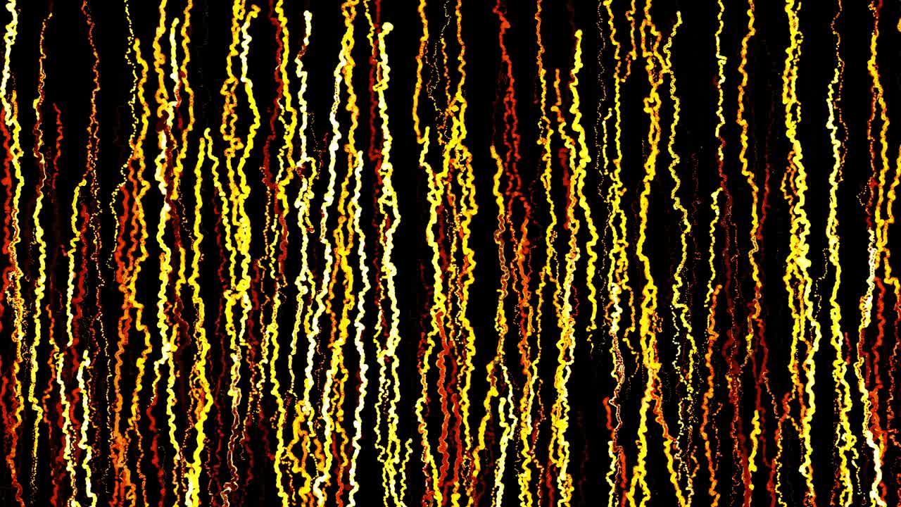 abstract creative looped bg com linhas enroladas como trilhas amarelas na superfície. linhas formam padrão giratório como ruído de enrolamento. abstract 3d looping flowing animation as bright creative festive bg