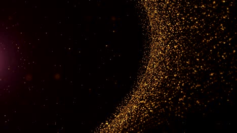 gold particles background. loop