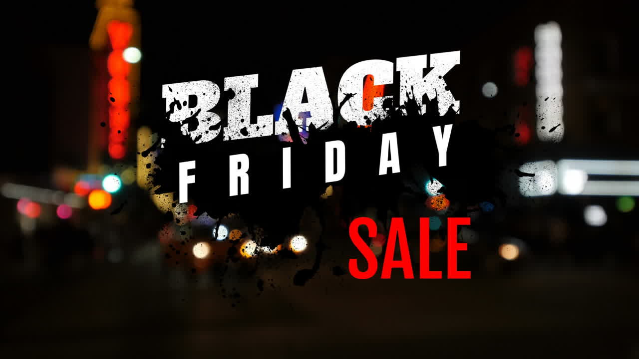블랙 프라이데이 판매 4k의 디지털로 생성 된 비디오