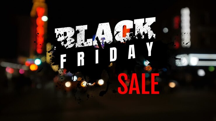 Digitally generated video of black friday sale 4k