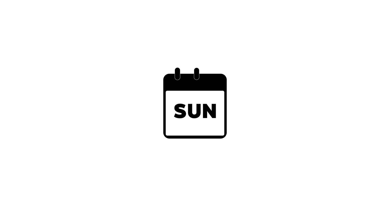 Sunday calendar icon