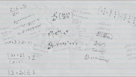 Animation-Mathematischer-Formeln-Auf-Weißem-Hintergrund