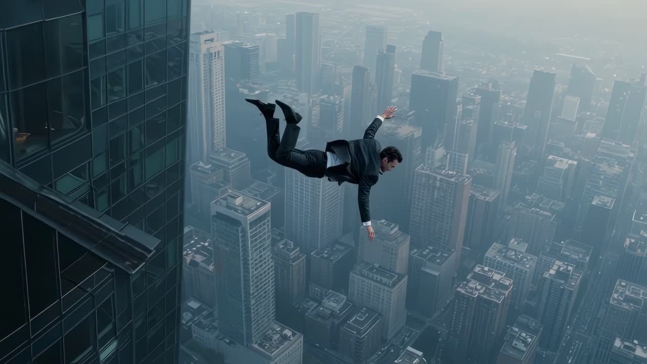 Man Falling from Skyscraper