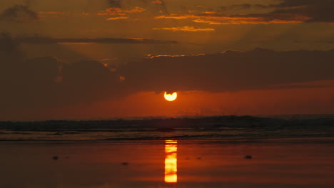 sunset over the ocean beach