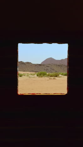 desert landscape view from a tent