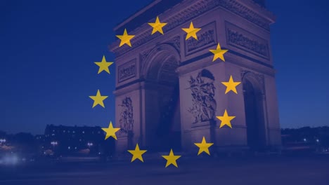 Animation-Der-Flagge-Der-Europäischen-Union