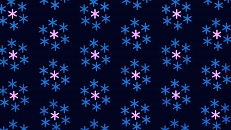 patrón de copos de nieve de neón abstracto