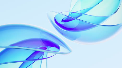 gradient transparent curve glass, 3d rendering.