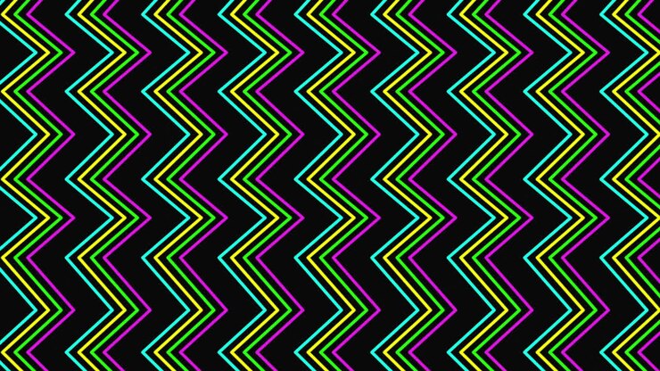 Zig zag retrò in movimento su sfondo astratto