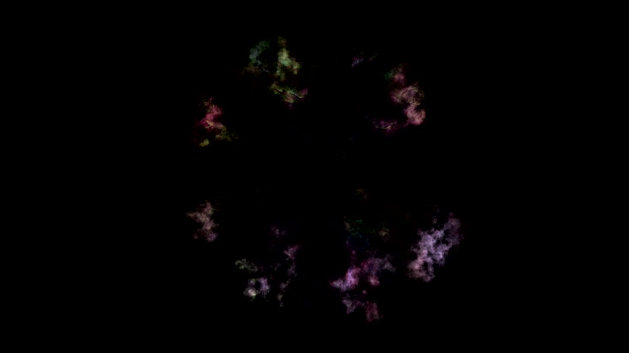 색상 3d 연기 폭발 충격파 효과와 분산 파동은 알파 채널이 있습니다.