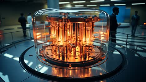 innovative quantum computing technology on display in modern facility